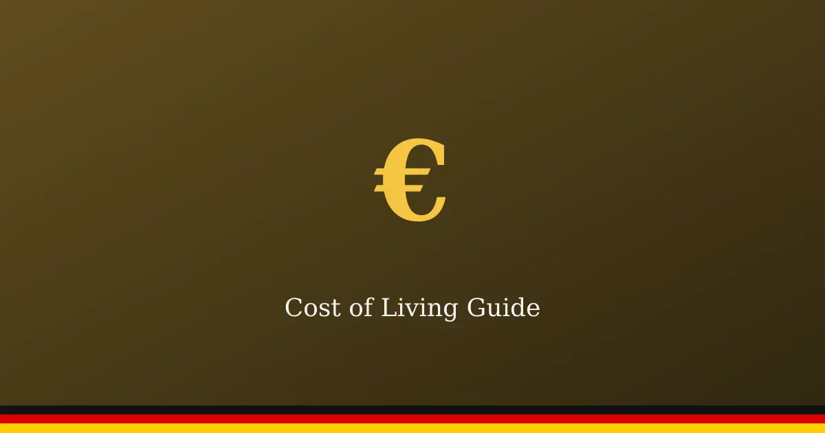 Illustration of a Euro sign representing student living costs in Germany.